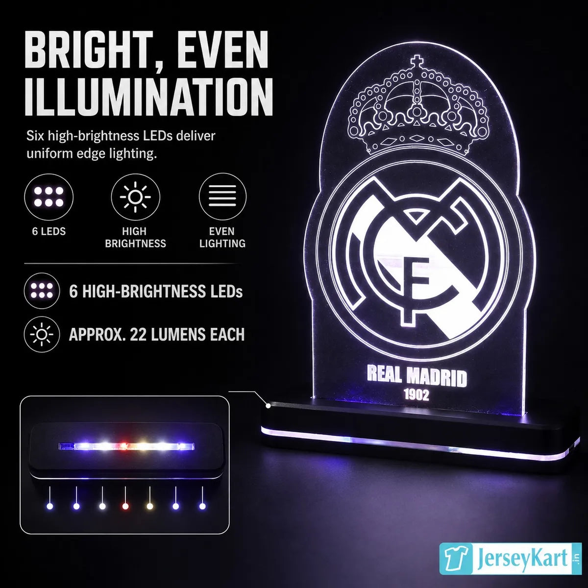 RMA LED Football Crest LED Acrylic Table Lamp