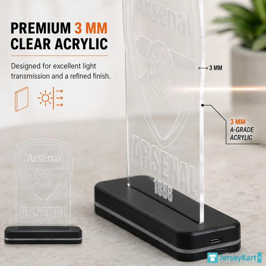 ARS 1886 Football Crest LED Acrylic Table Lamp