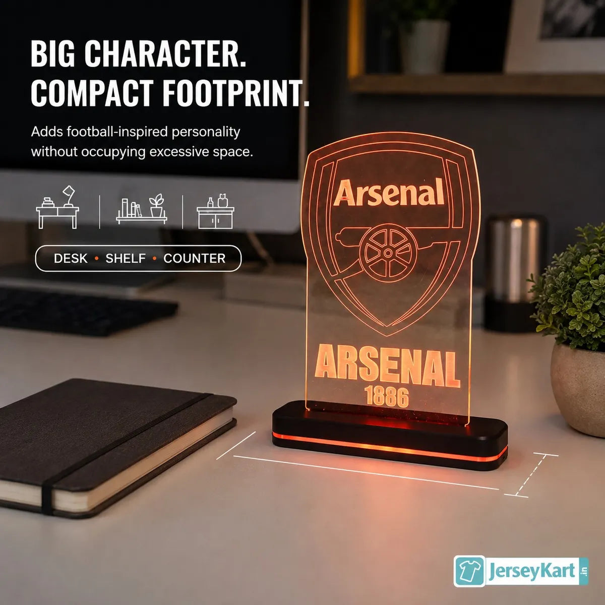 ARS 1886 Football Crest LED Acrylic Table Lamp