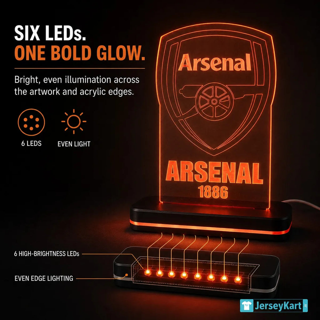 ARS 1886 Football Crest LED Acrylic Table Lamp