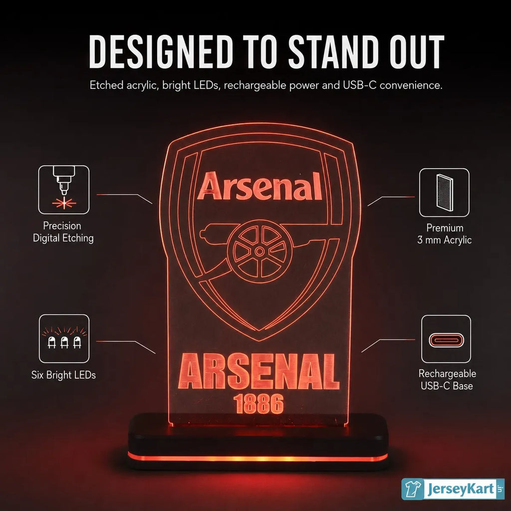 ARS 1886 Football Crest LED Acrylic Table Lamp