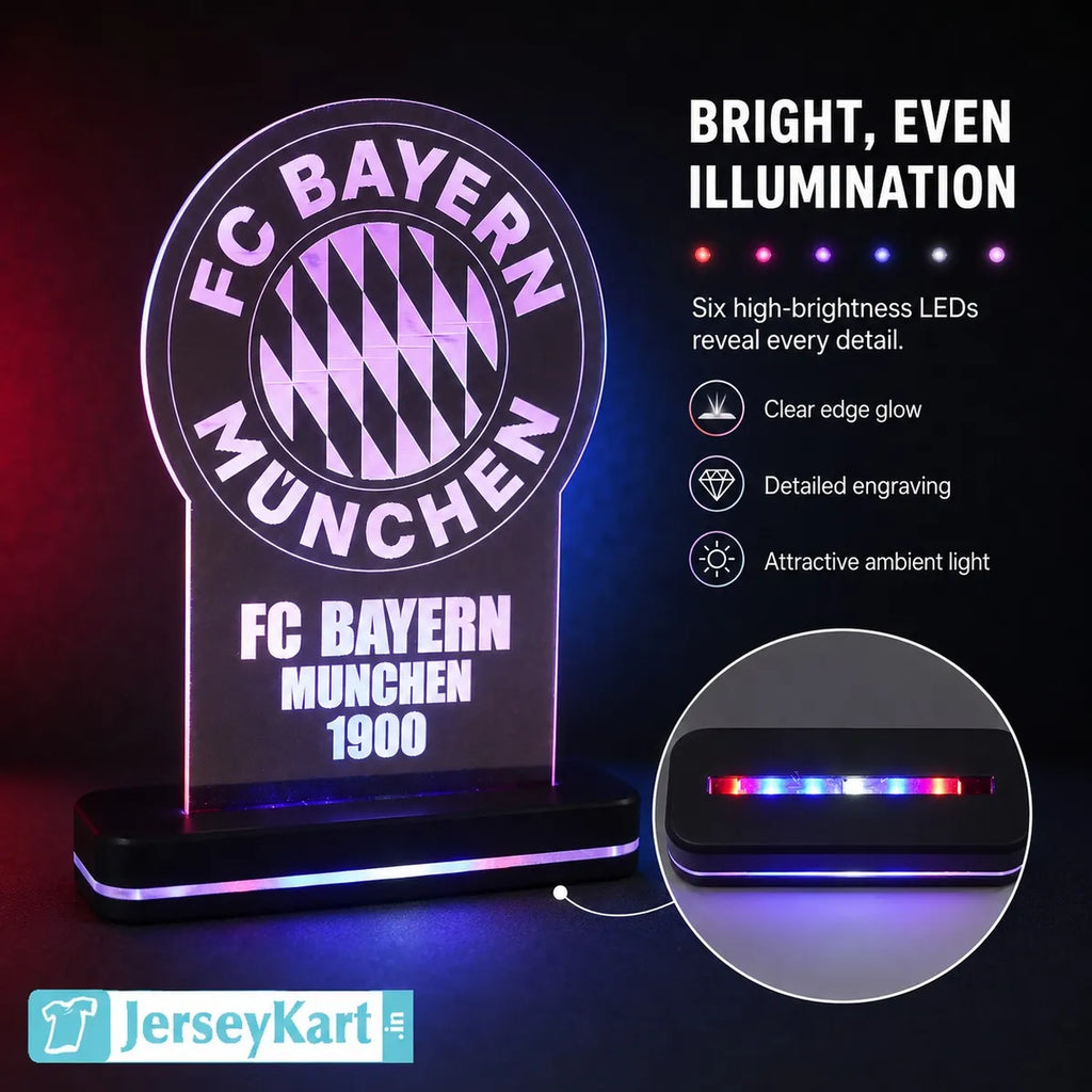 BYRN 1900 Football Crest LED Acrylic Table Lamp