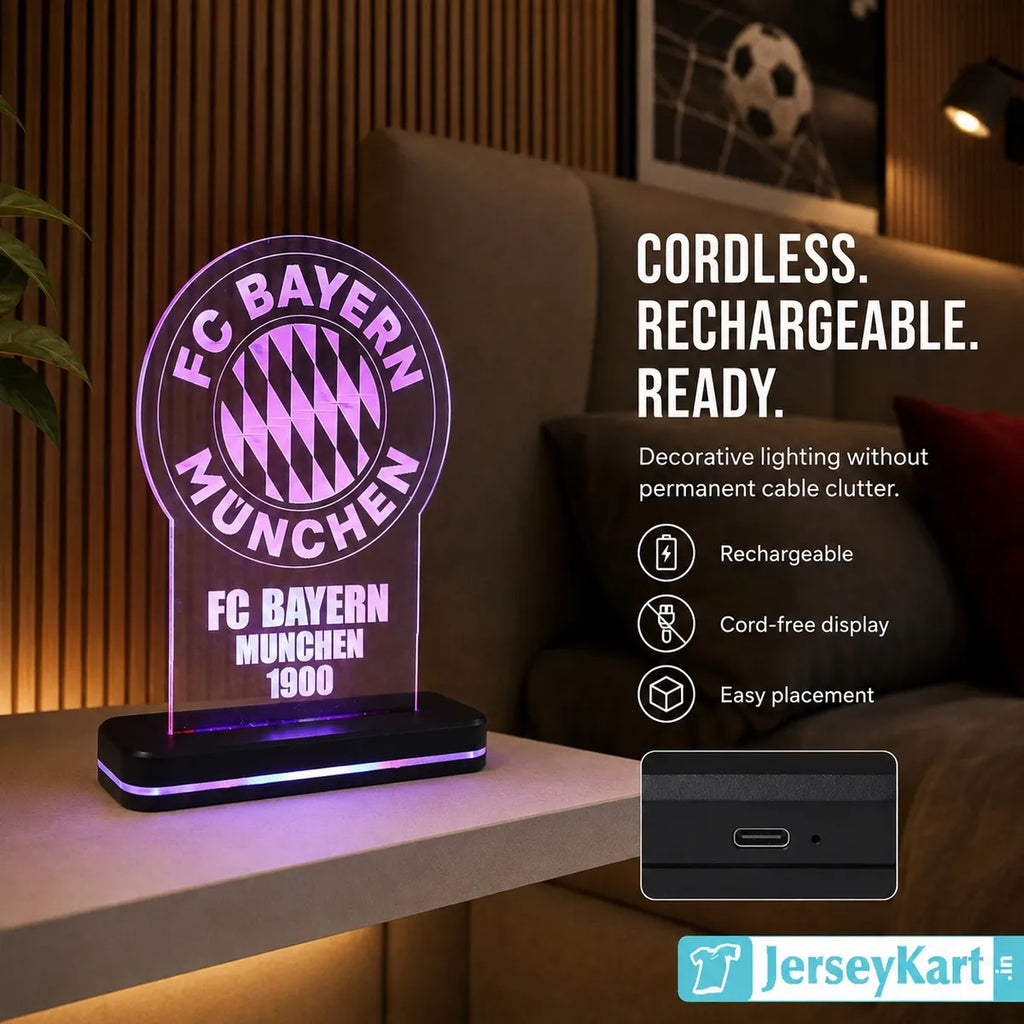 BYRN 1900 Football Crest LED Acrylic Table Lamp