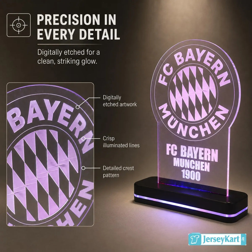 BYRN 1900 Football Crest LED Acrylic Table Lamp