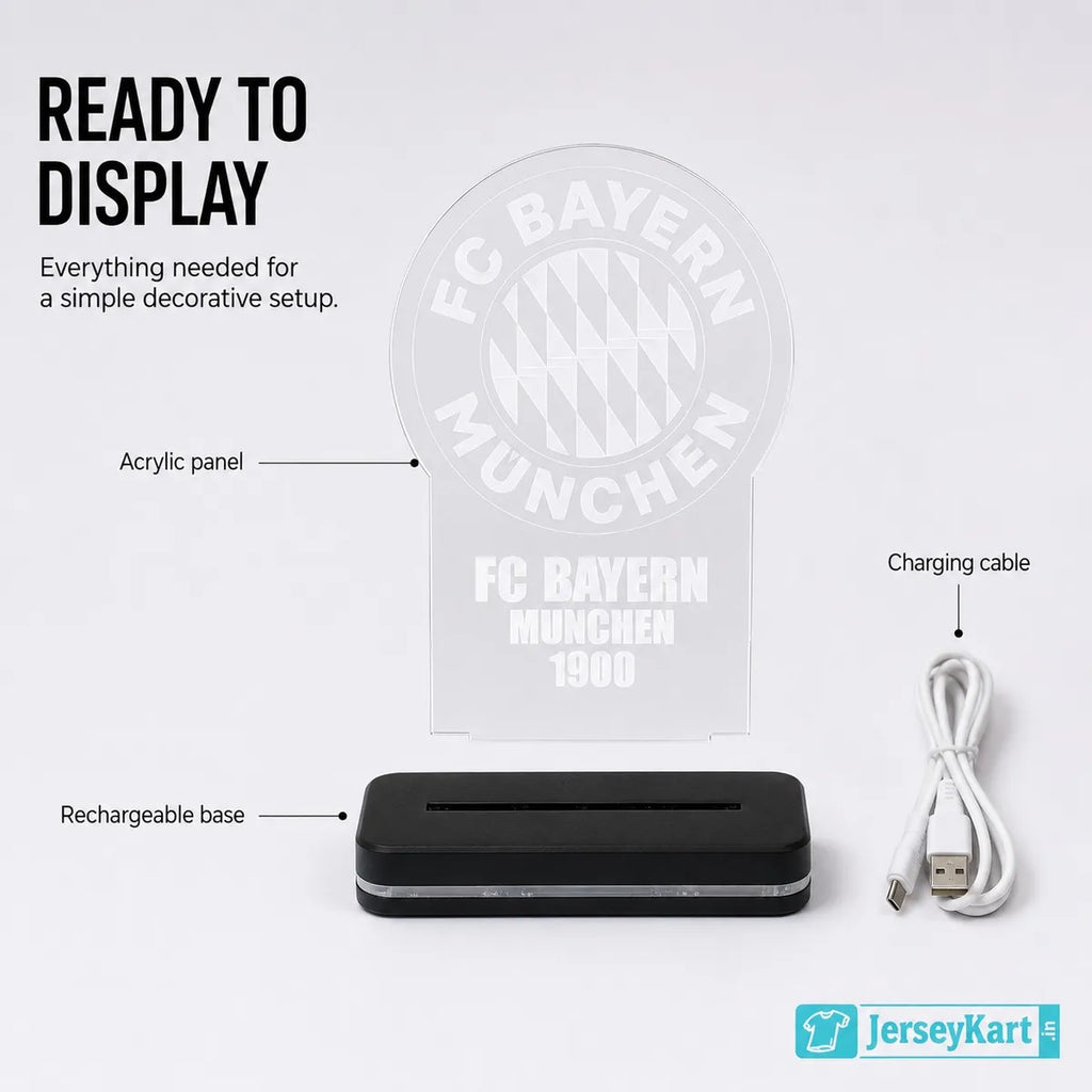 BYRN 1900 Football Crest LED Acrylic Table Lamp
