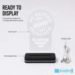 BYRN 1900 Football Crest LED Acrylic Table Lamp
