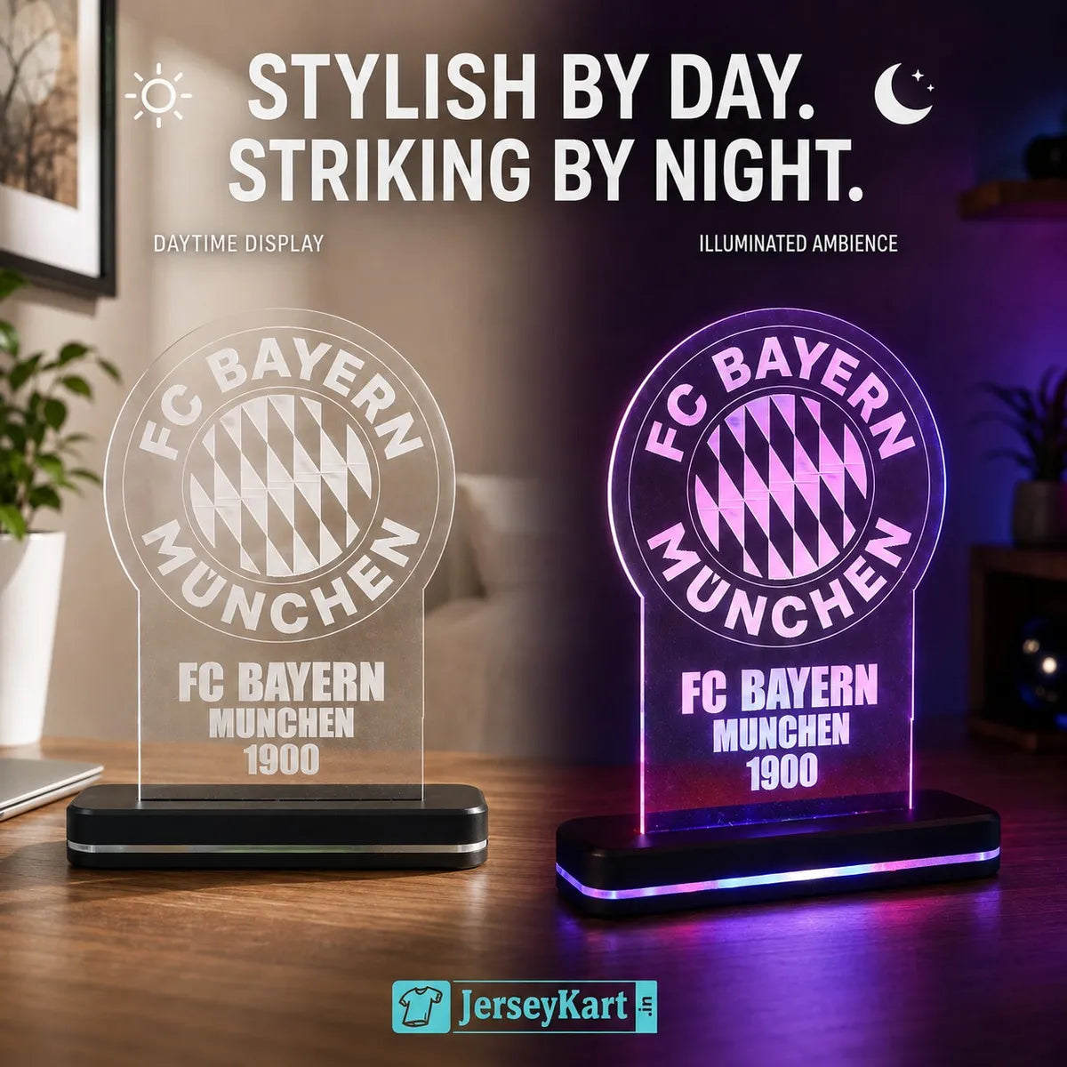 BYRN 1900 Football Crest LED Acrylic Table Lamp