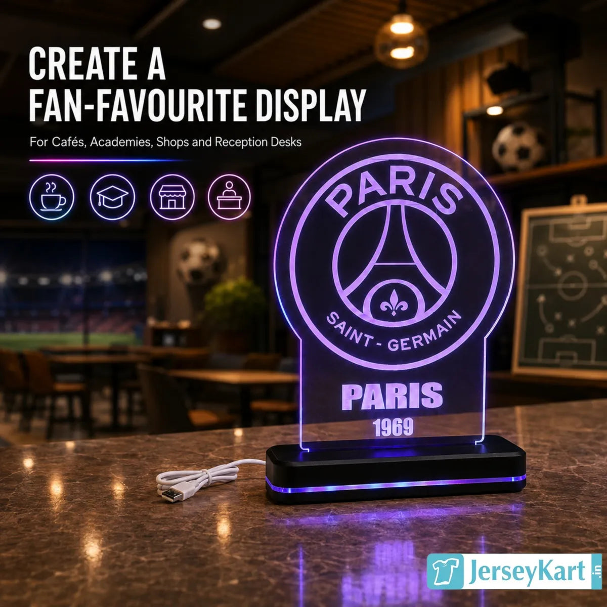 PRS 1969 Football Crest LED Acrylic Lamp