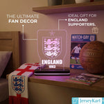 ENG 1863 Three Lions Football Crest LED Acrylic Table Lamp