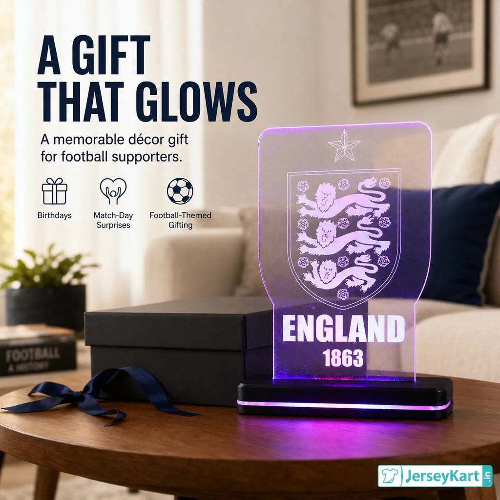 ENG 1863 Three Lions Football Crest LED Acrylic Table Lamp
