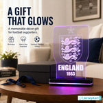 ENG 1863 Three Lions Football Crest LED Acrylic Table Lamp