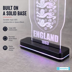 ENG 1863 Three Lions Football Crest LED Acrylic Table Lamp