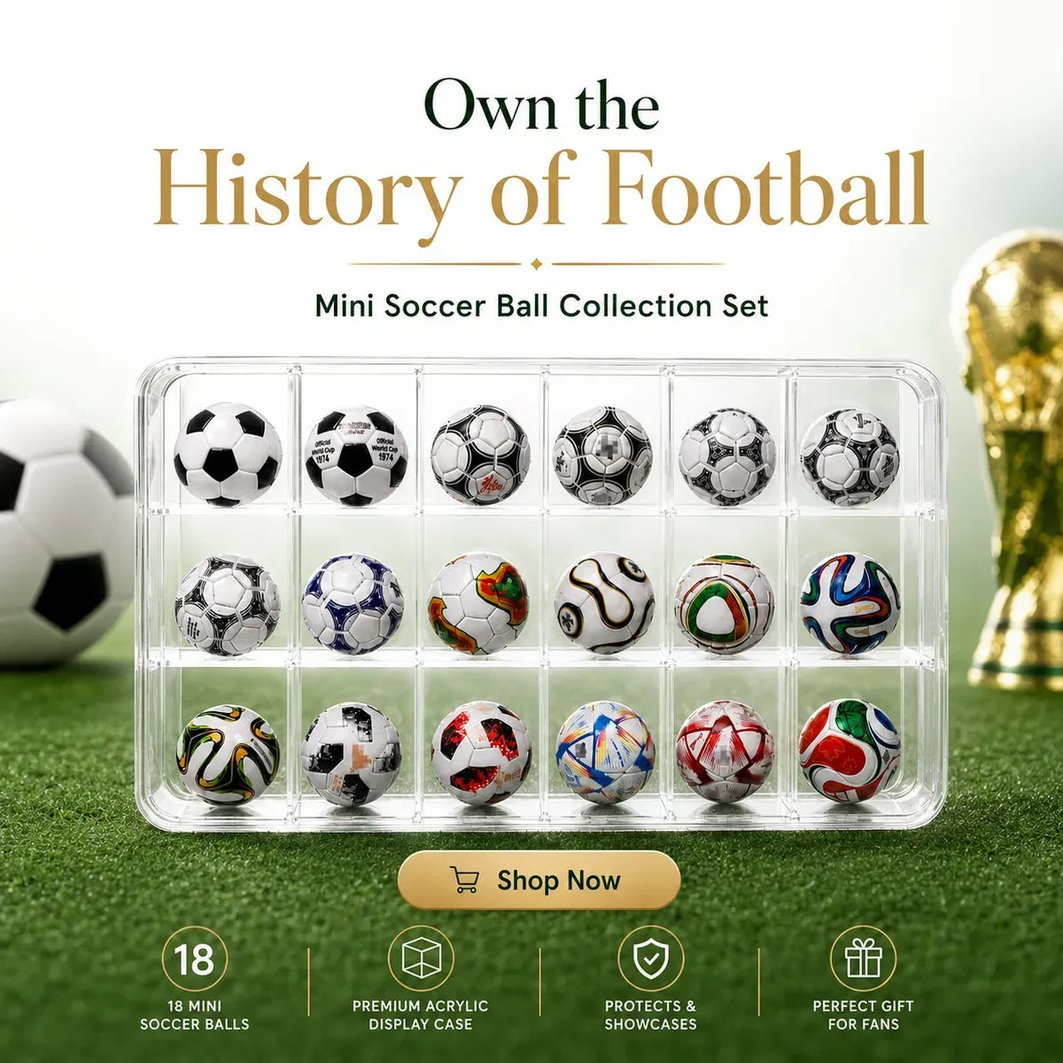 World Cup Mini Soccer Ball Collection Set Pack of 15
