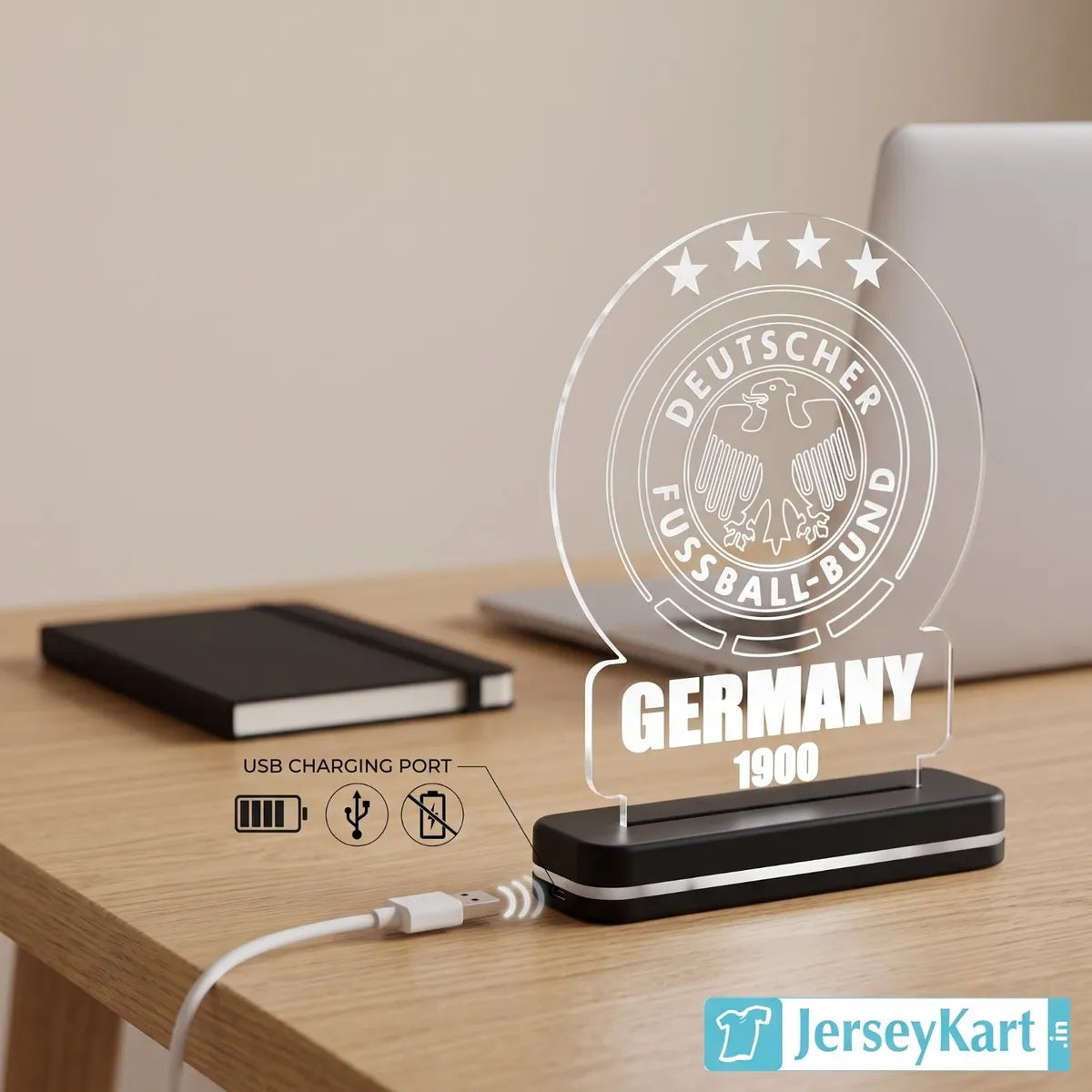 GRM 1900 Football Crest LED Acrylic Table Lamp