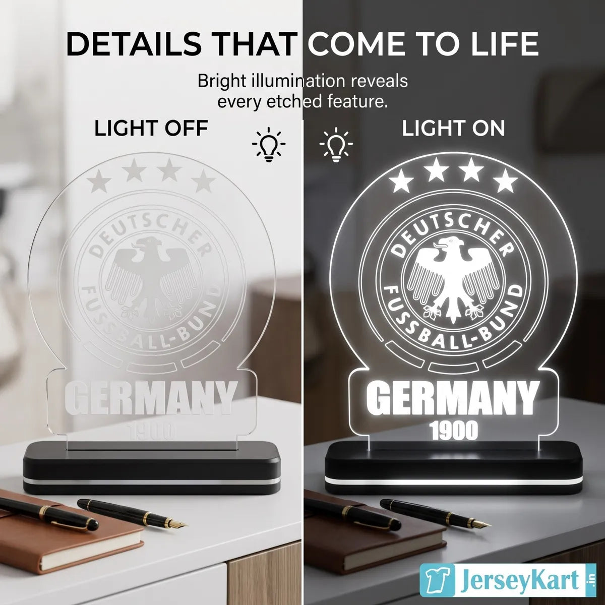 GRM 1900 Football Crest LED Acrylic Table Lamp