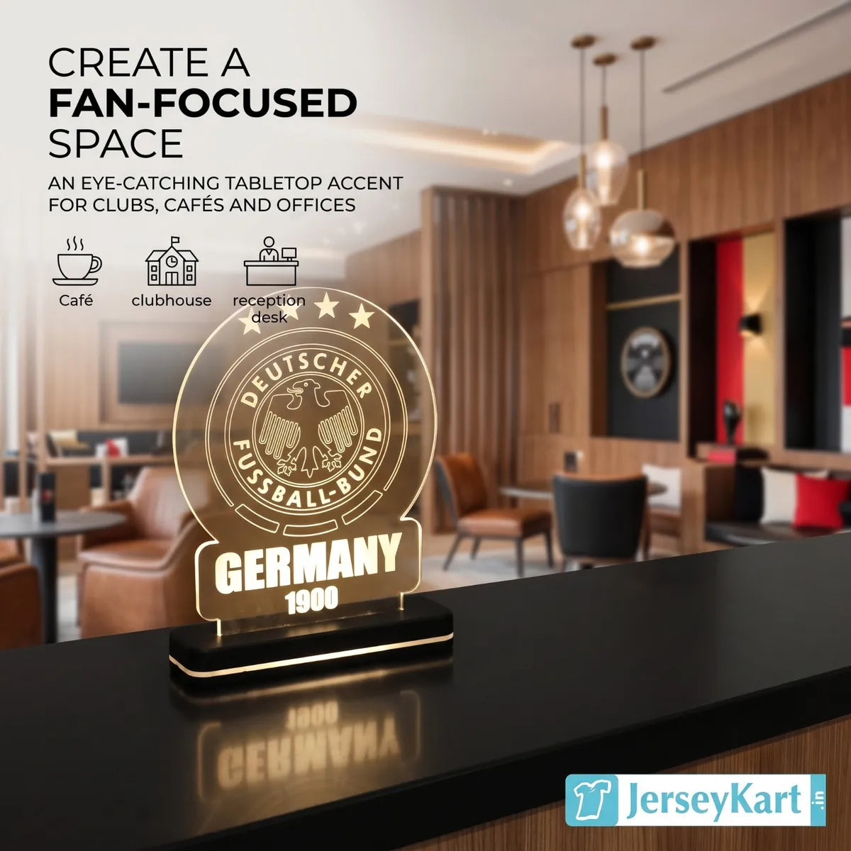 GRM 1900 Football Crest LED Acrylic Table Lamp