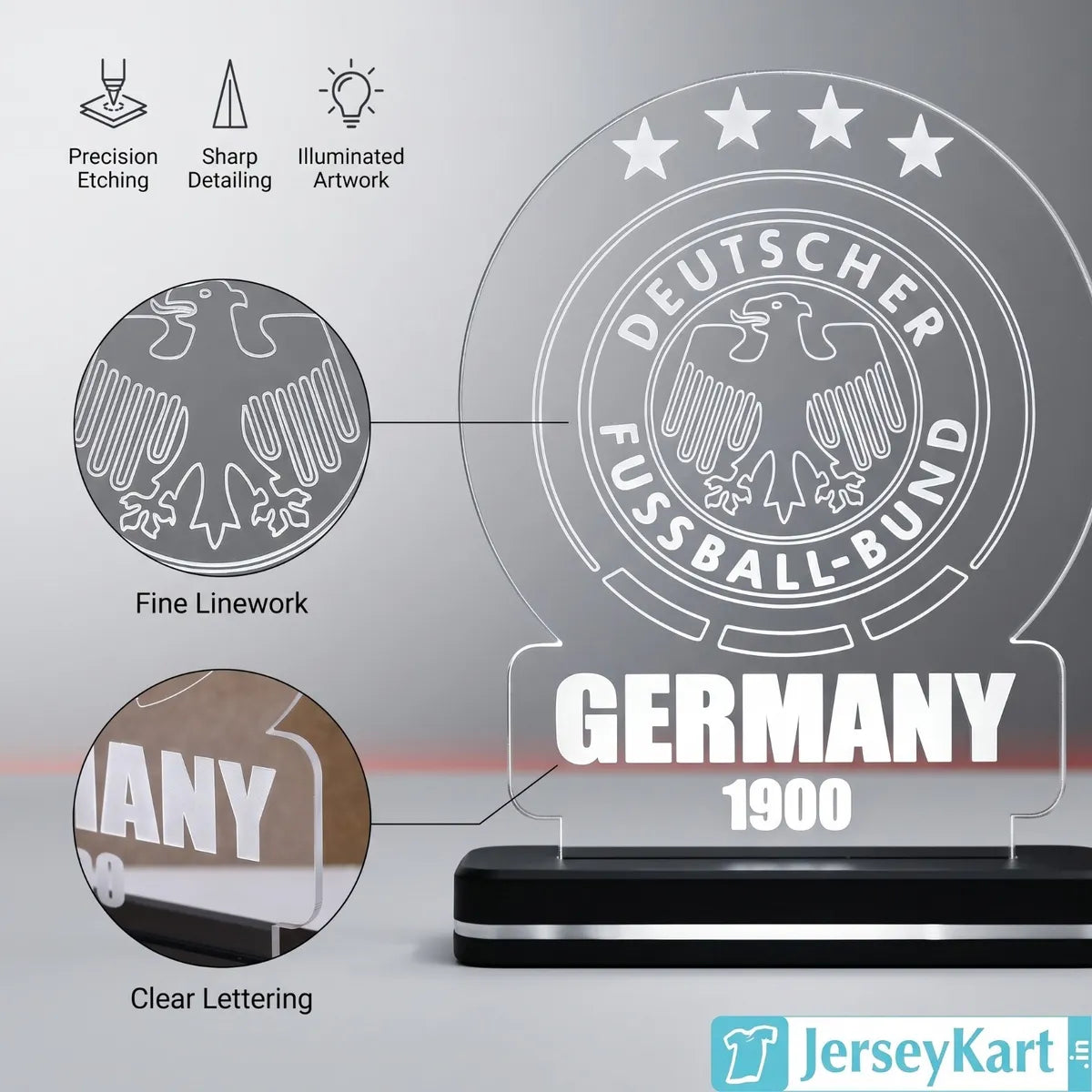 GRM 1900 Football Crest LED Acrylic Table Lamp