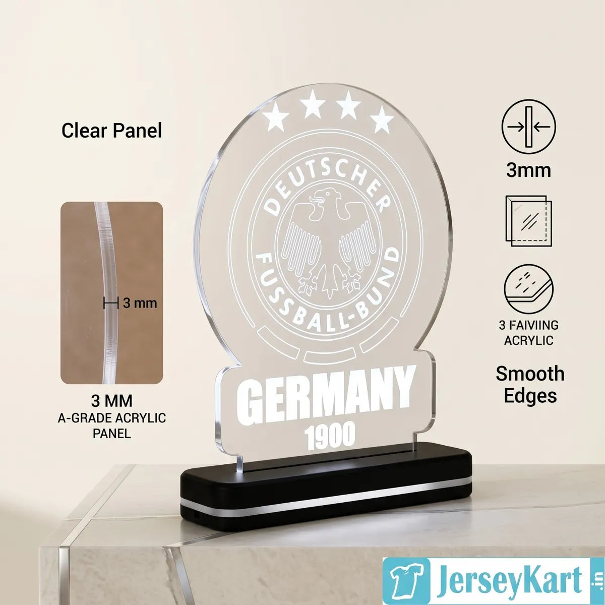 GRM 1900 Football Crest LED Acrylic Table Lamp