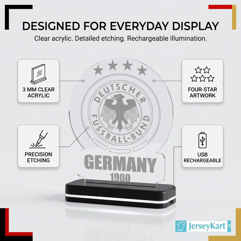 GRM 1900 Football Crest LED Acrylic Table Lamp